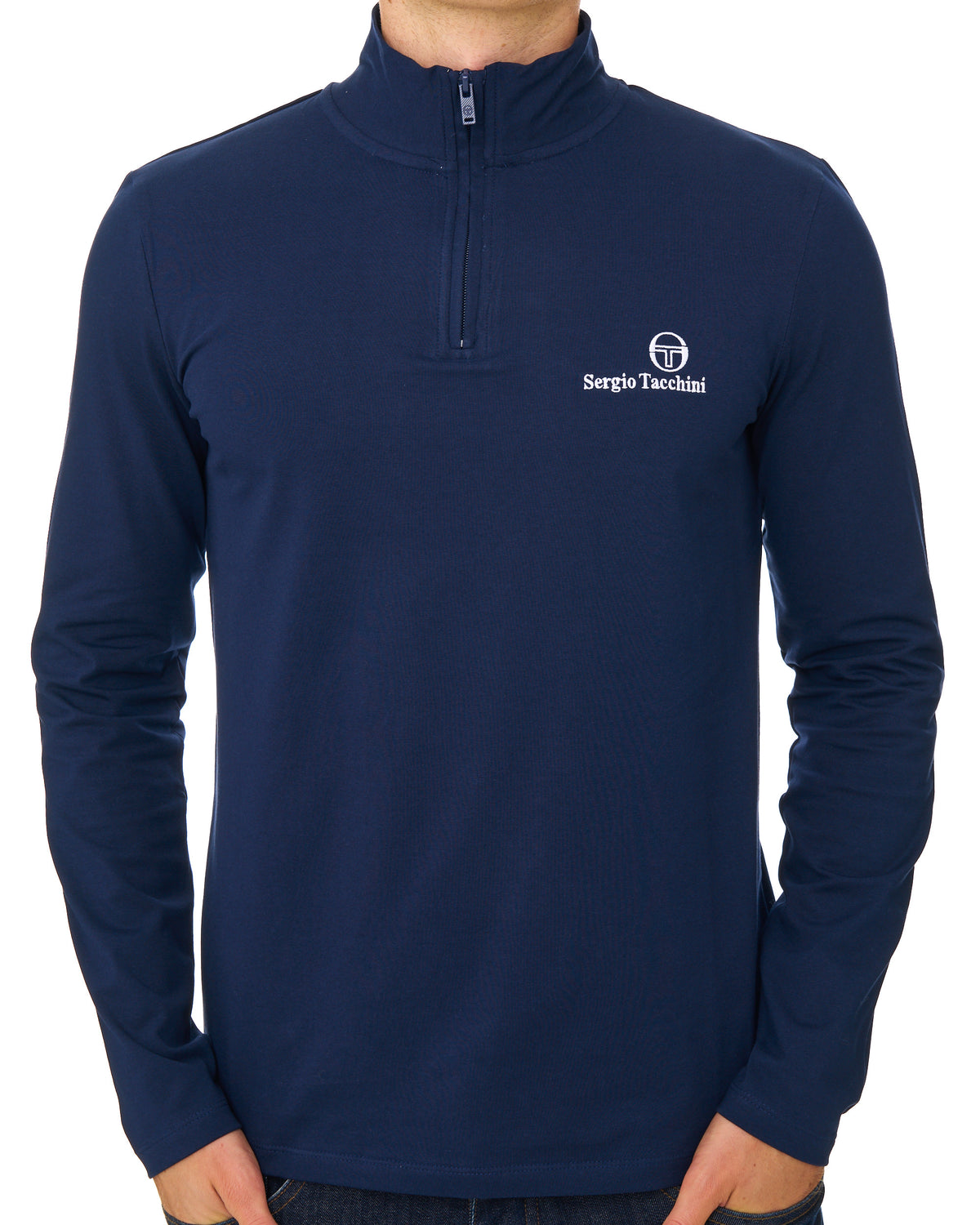 Sergio Tacchini 1/4 Zip Long Sleeve Top Navy