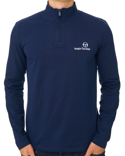 Sergio Tacchini 1/4 Zip Long Sleeve Top Navy