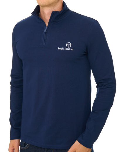 Sergio Tacchini 1/4 Zip Long Sleeve Top Navy