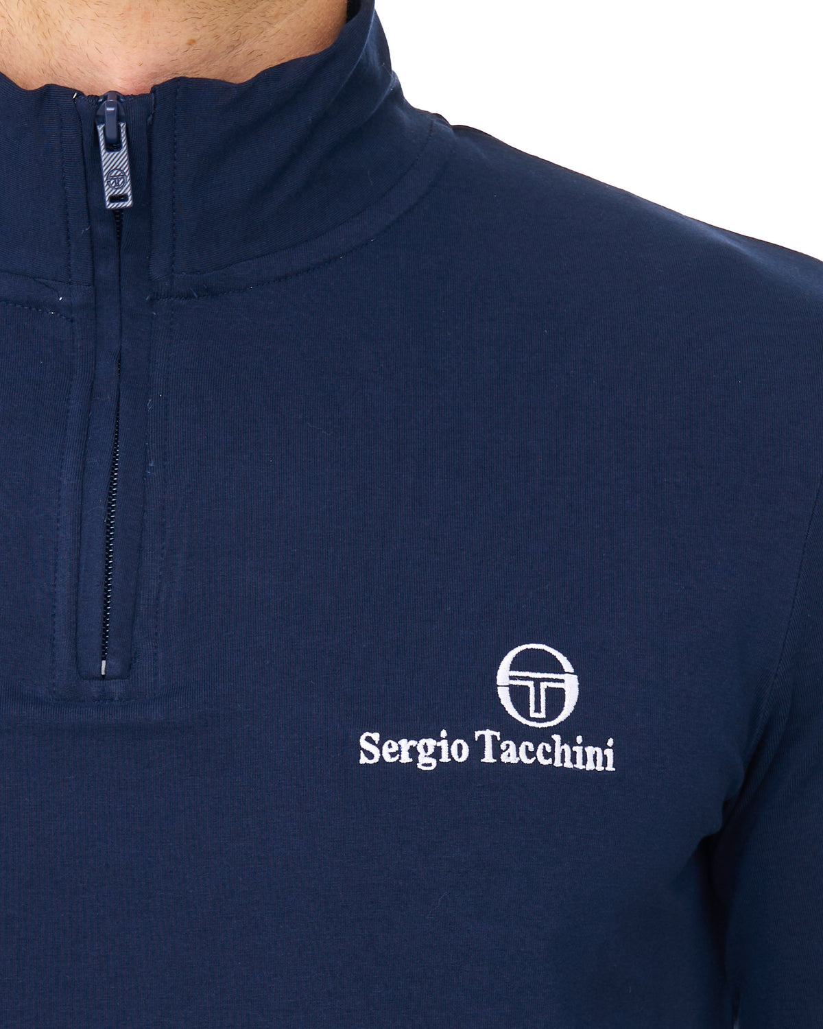 Sergio Tacchini 1/4 Zip Long Sleeve Top Navy