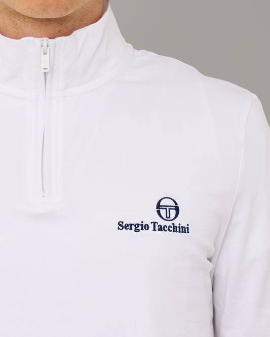 Sergio Tacchini Sergio Tacchini 1/4 Zip Long Sleeve Top White