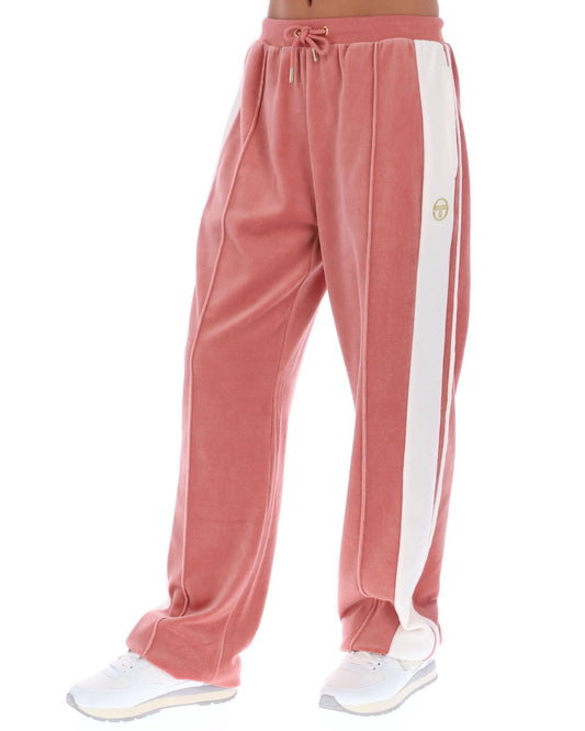 Sergio Tacchini Women Sergio Tacchini Velour Track Pant Deep Blush Gardenia