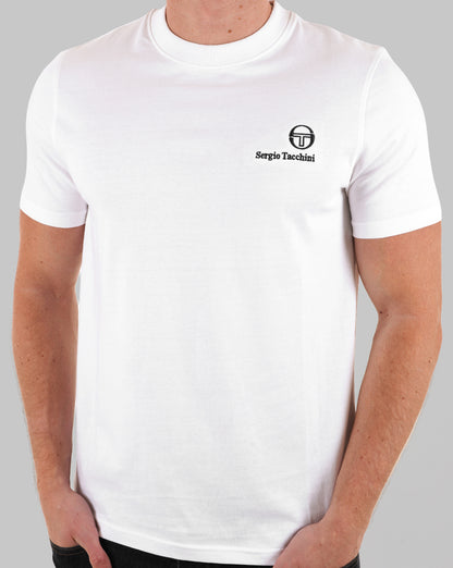 Sergio Tacchini Felton T Shirt White/Navy
