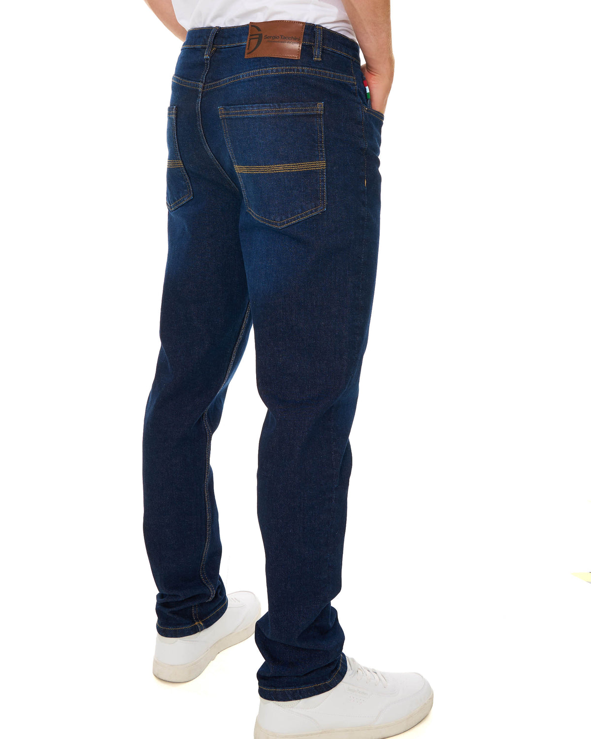 Sergio Tacchini Forza Straight Leg Jeans Indigo Wash