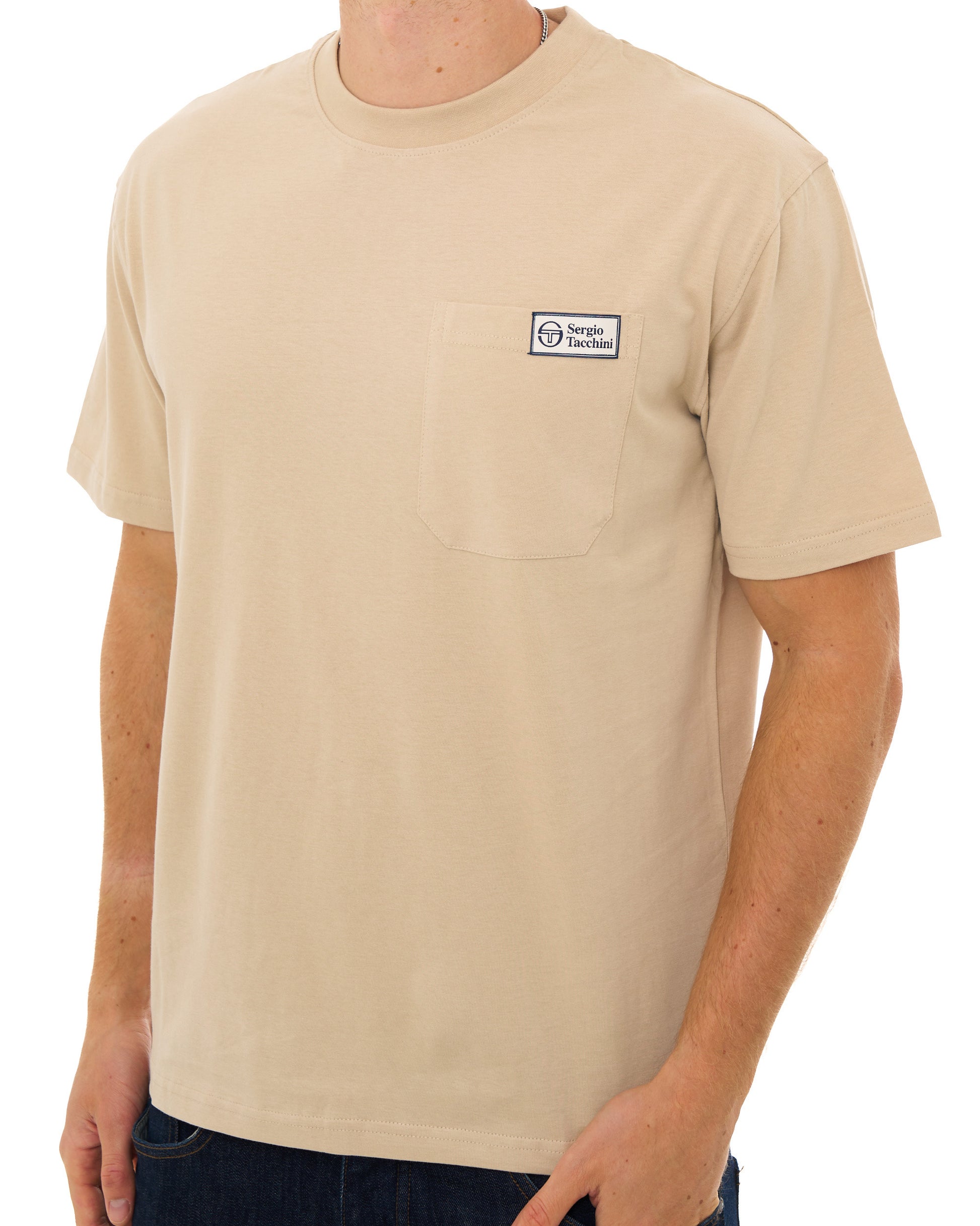 Sergio Tacchini Gallo Pocket T Shirt Light Sand