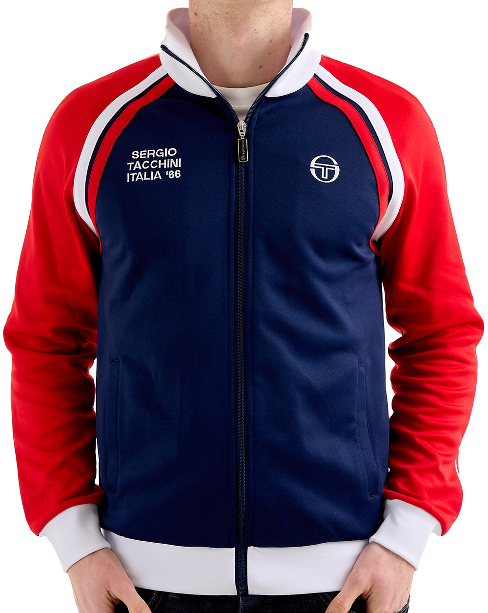 Sergio Tacchini Ghibli Davis Track Top Navy Blue/Deep Red