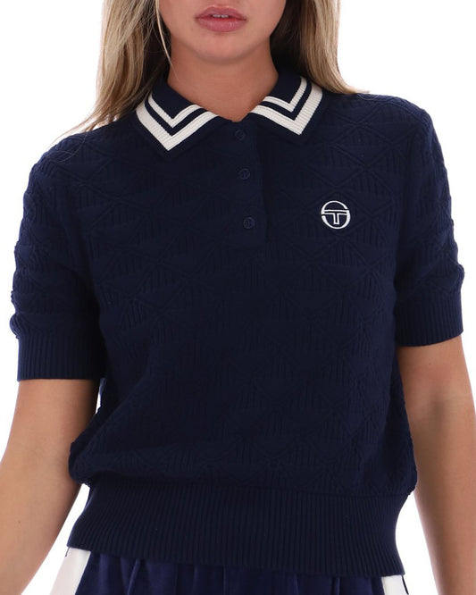 Sergio Tacchini Sergio Tacchini Grazia Knitted Polo Navy Blue