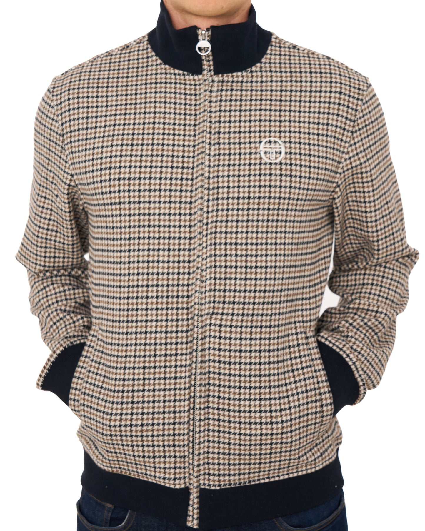 Sergio Tacchini Houndstooth Check Track Top
