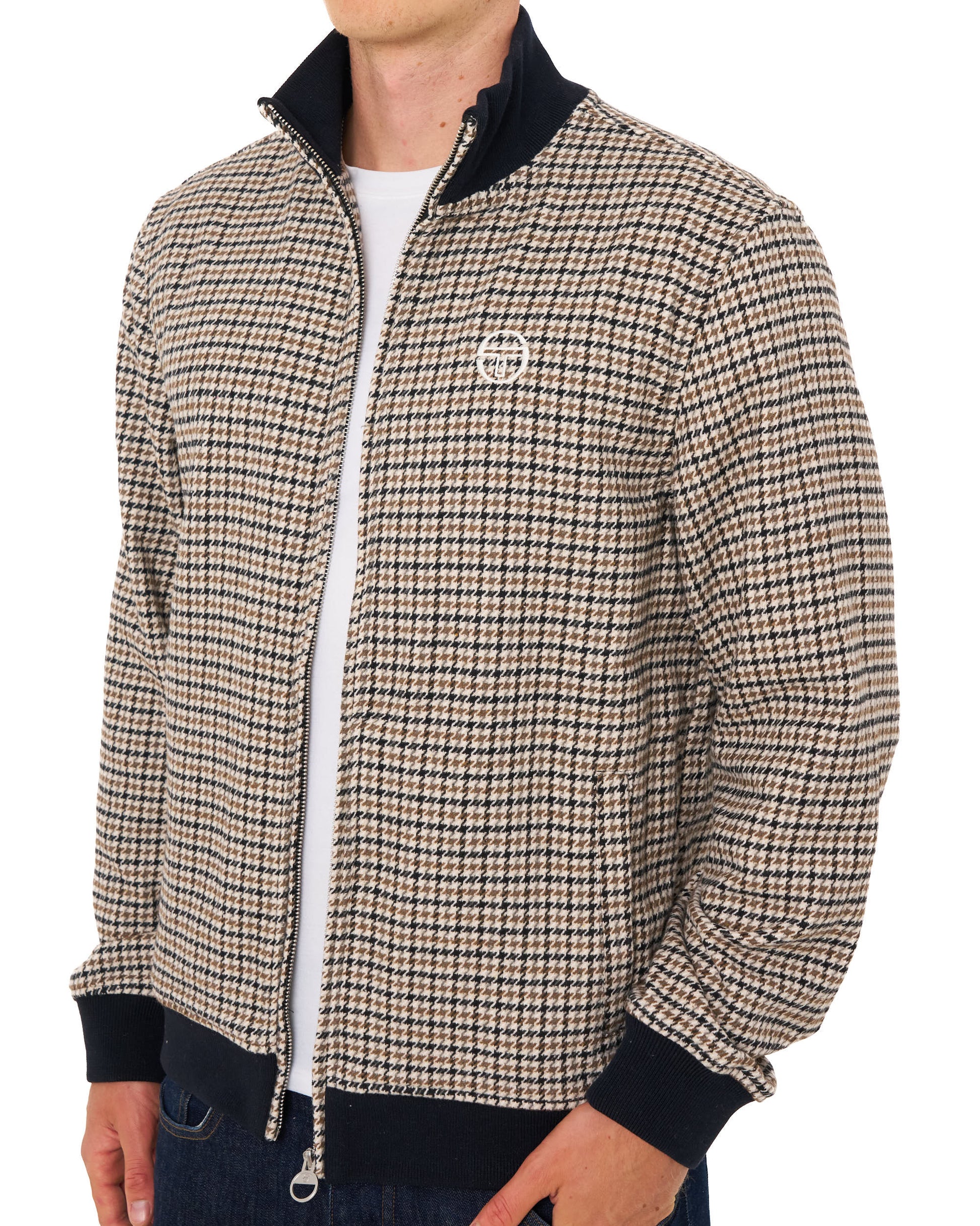 Sergio Tacchini Houndstooth Check Track Top