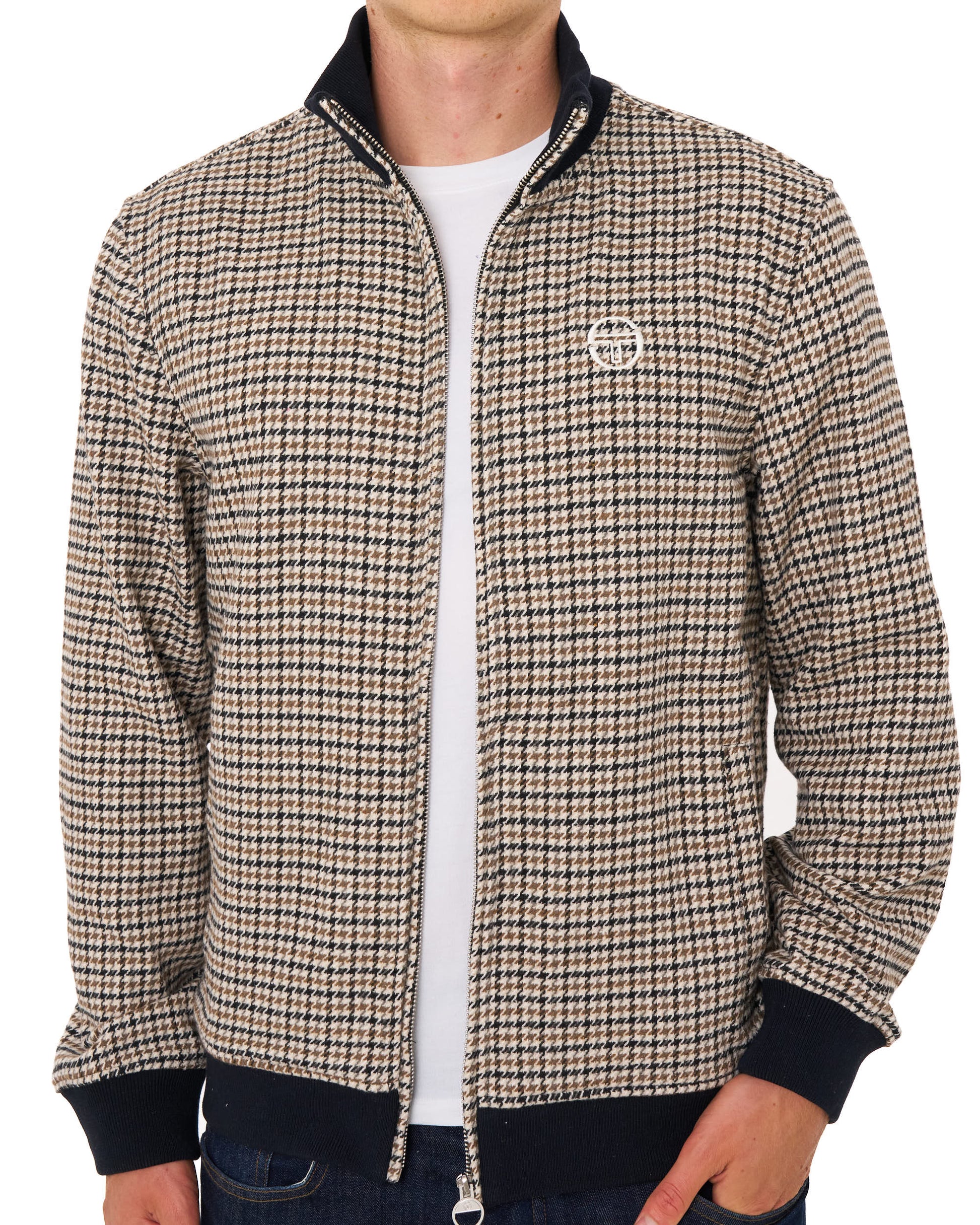 Sergio Tacchini Houndstooth Check Track Top