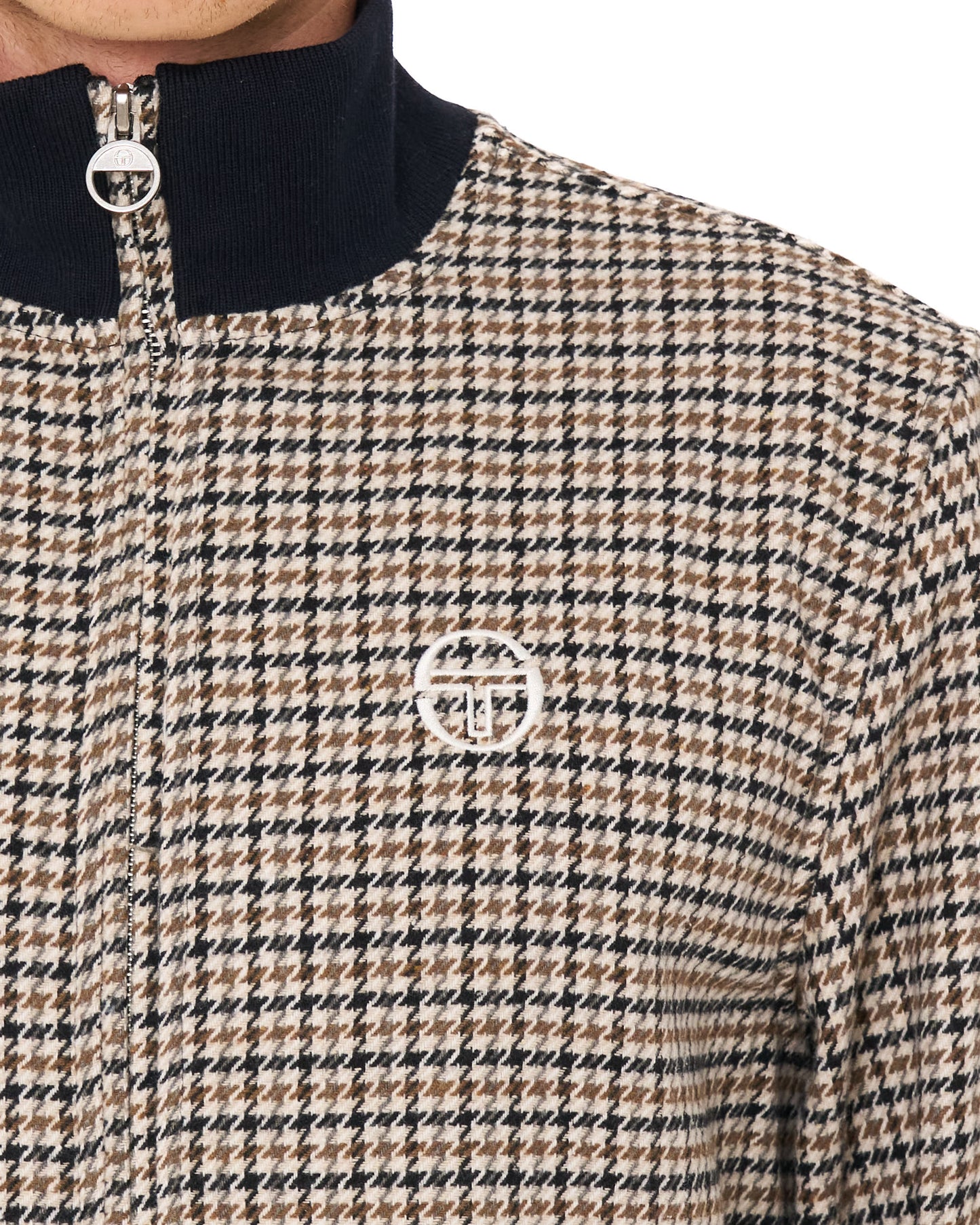 Sergio Tacchini Houndstooth Check Track Top