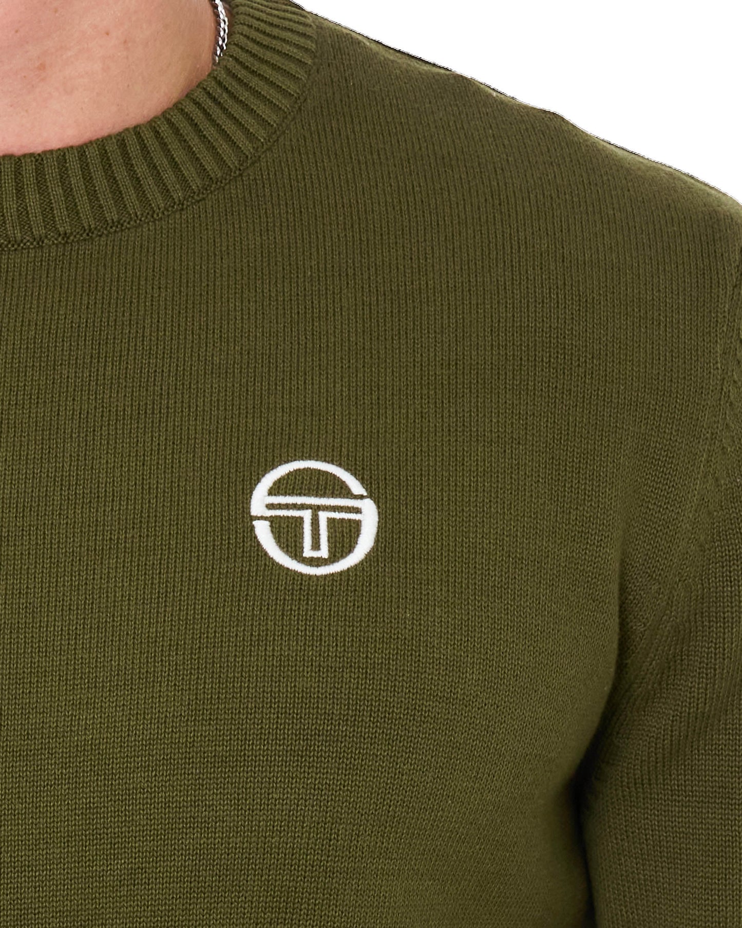 Sergio Tacchini Jimmy Crew Knit Dark Olive