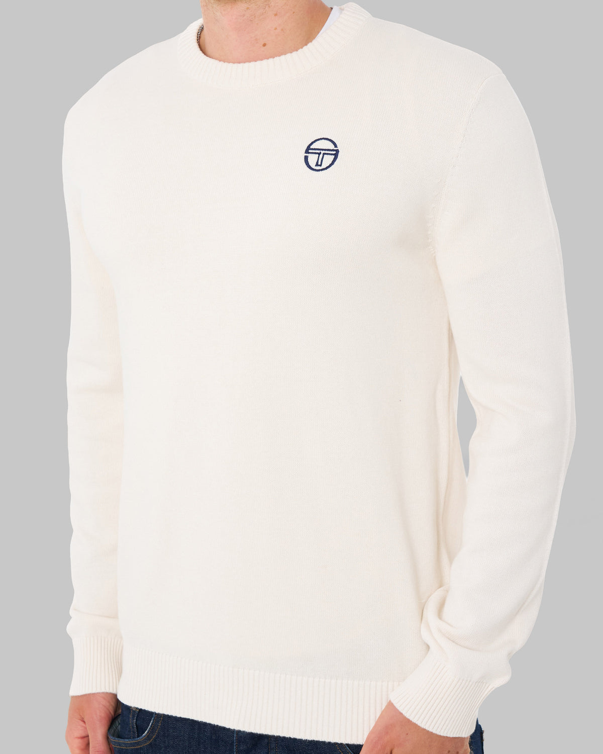 Sergio Tacchini Jimmy Crew Knit Gardenia
