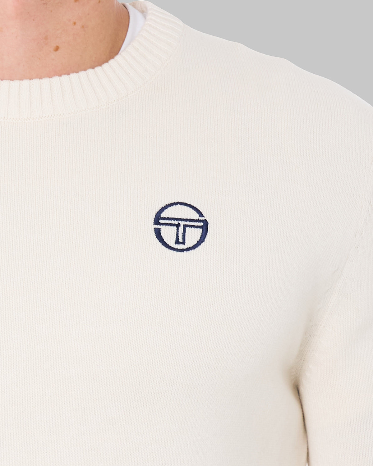 Sergio Tacchini Jimmy Crew Knit Gardenia
