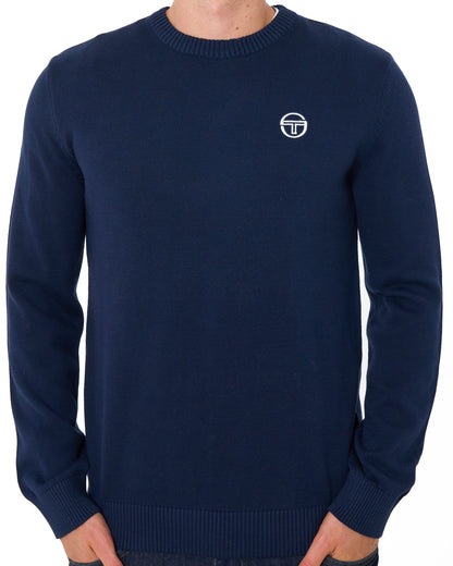 Sergio Tacchini Jimmy Crew Knit Navy Blue