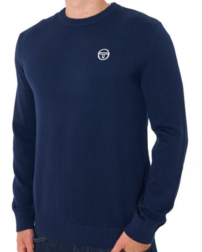 Sergio Tacchini Jimmy Crew Knit Navy Blue
