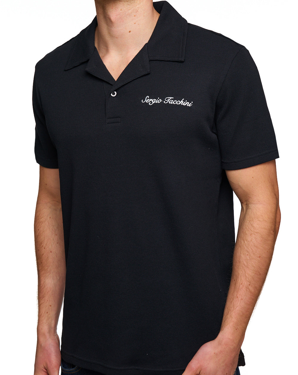 Sergio Tacchini Signature Revere Polo Black