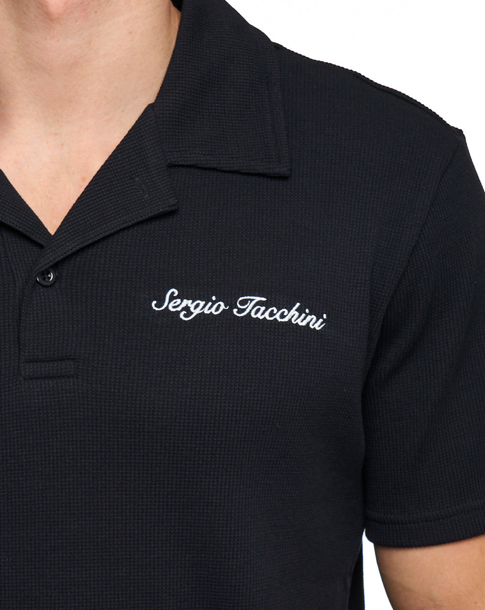 Sergio Tacchini Signature Revere Polo Black
