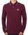 Sergio Tacchini Tipped Long Sleeve Polo Shirt Burgundy