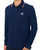 Sergio Tacchini Tipped Long Sleeve Polo Shirt Navy Blue/Light Mahogany