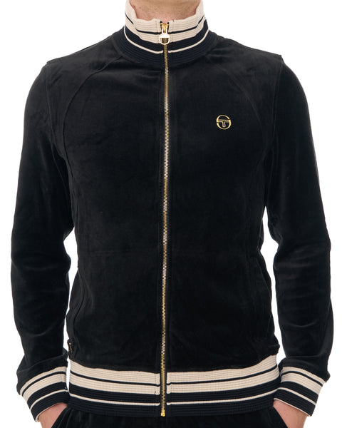 Sergio Tacchini Lazzari Velour Track Top Black