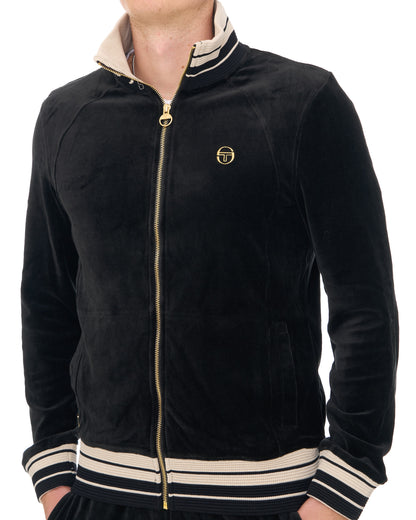 Sergio Tacchini Lazzari Velour Track Top Black