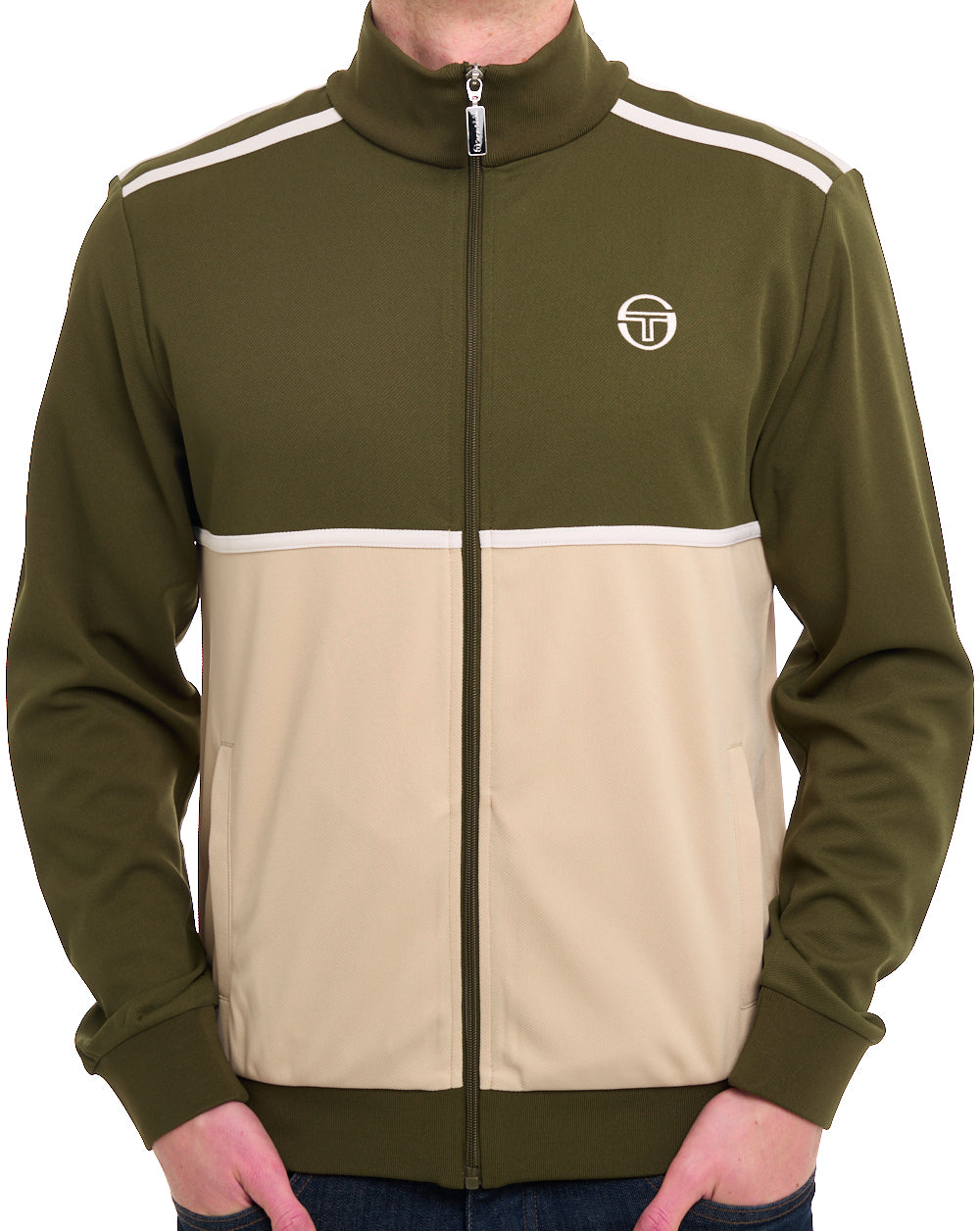 Sergio Tacchini Locchi Track Top Dark Olive / Sand
