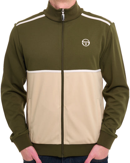 Sergio Tacchini Locchi Track Top Dark Olive / Sand