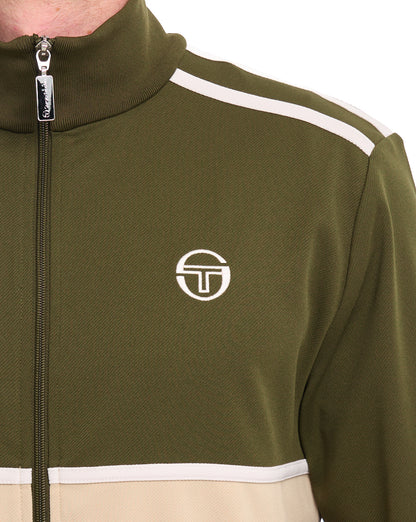 Sergio Tacchini Locchi Track Top Dark Olive / Sand