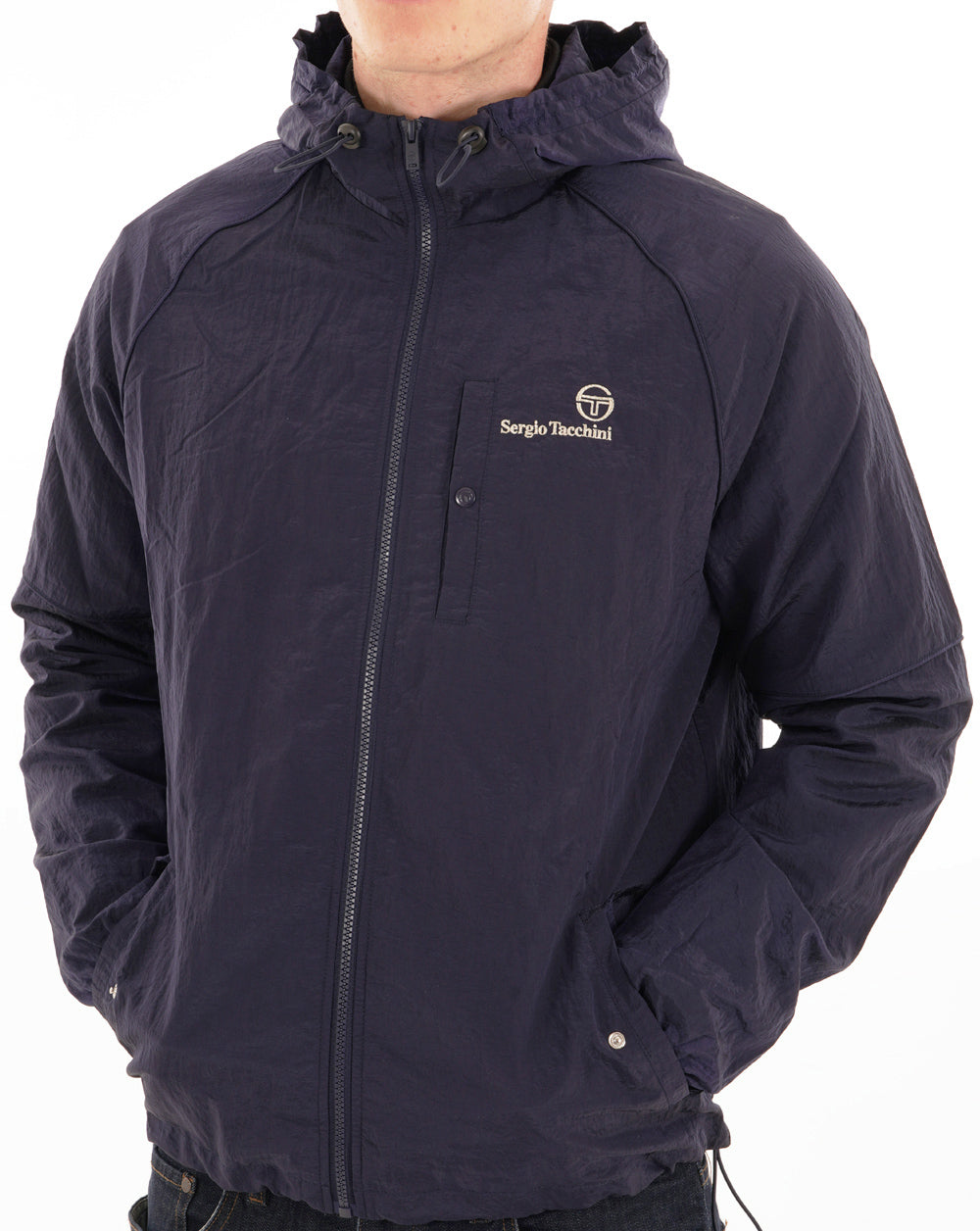 Sergio Tacchini Maldini Hooded Jacket Navy Blue