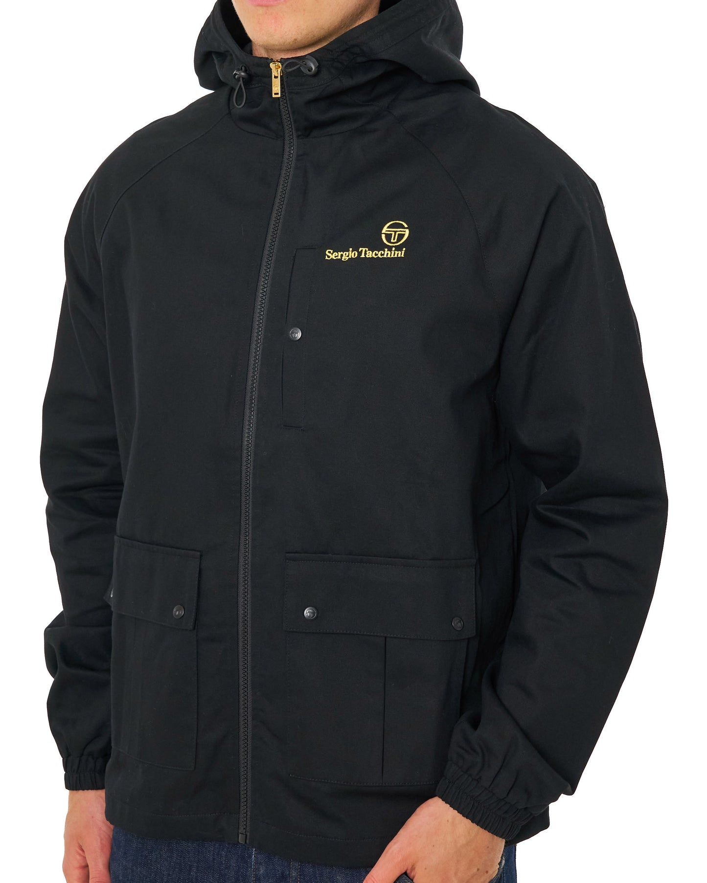 Sergio Tacchini Mancini Hooded Jacket Black