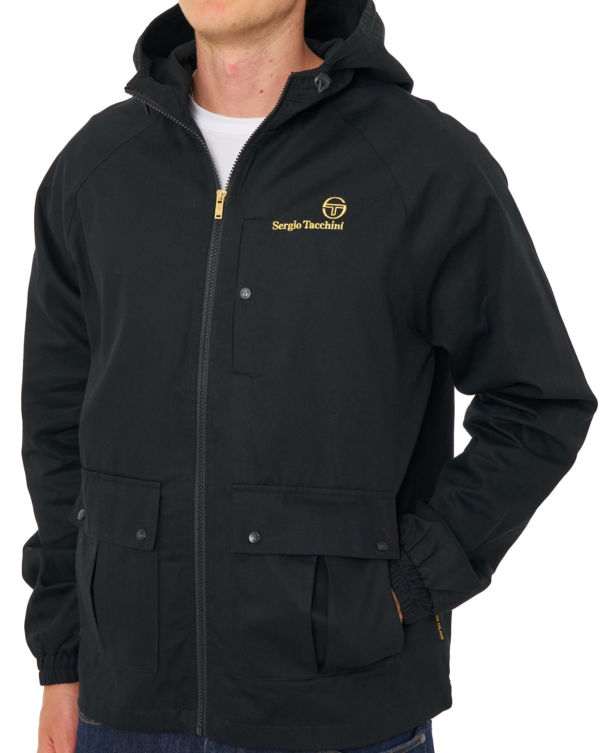 Sergio Tacchini Mancini Hooded Jacket Black