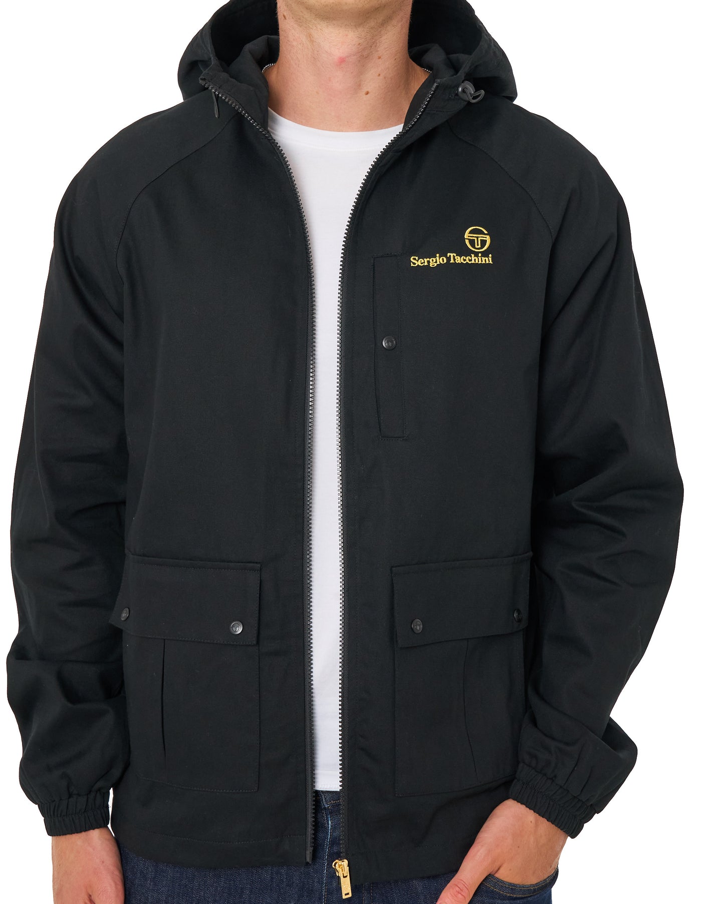 Sergio Tacchini Mancini Hooded Jacket Black