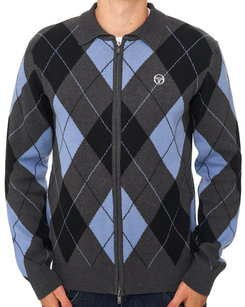 Sergio Tacchini Marco Knitted Cardigan Charcoal Grey