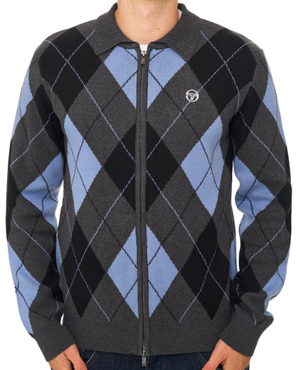 Sergio Tacchini Marco Knitted Cardigan Charcoal Grey