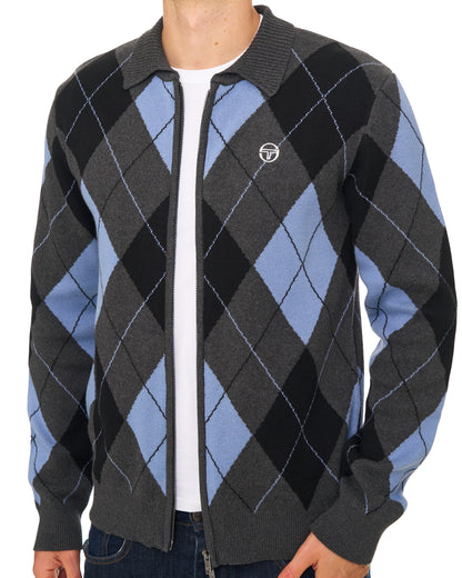 Sergio Tacchini Marco Knitted Cardigan Charcoal Grey