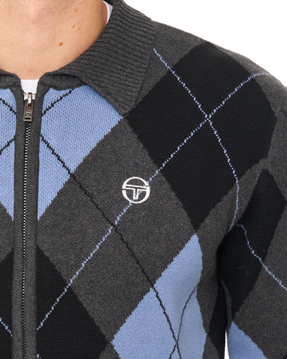 Sergio Tacchini Marco Knitted Cardigan Charcoal Grey