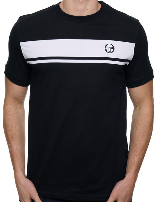Sergio Tacchini Masters T Shirt Black/White