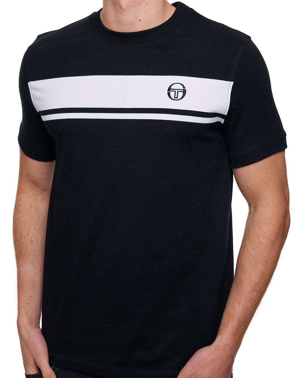 Sergio Tacchini Masters T Shirt Black/White