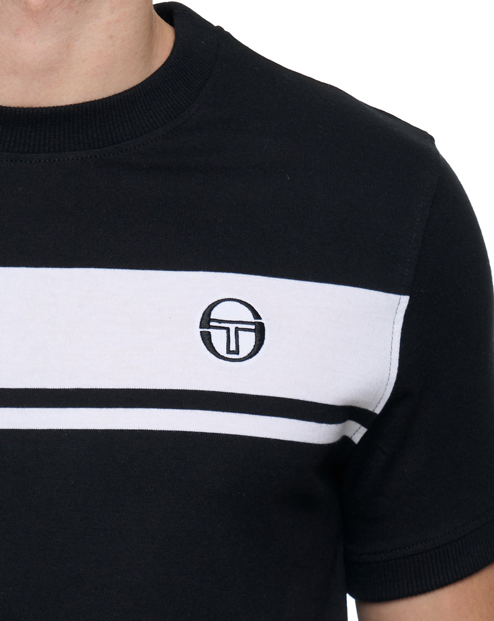 Sergio Tacchini Masters T Shirt Black/White