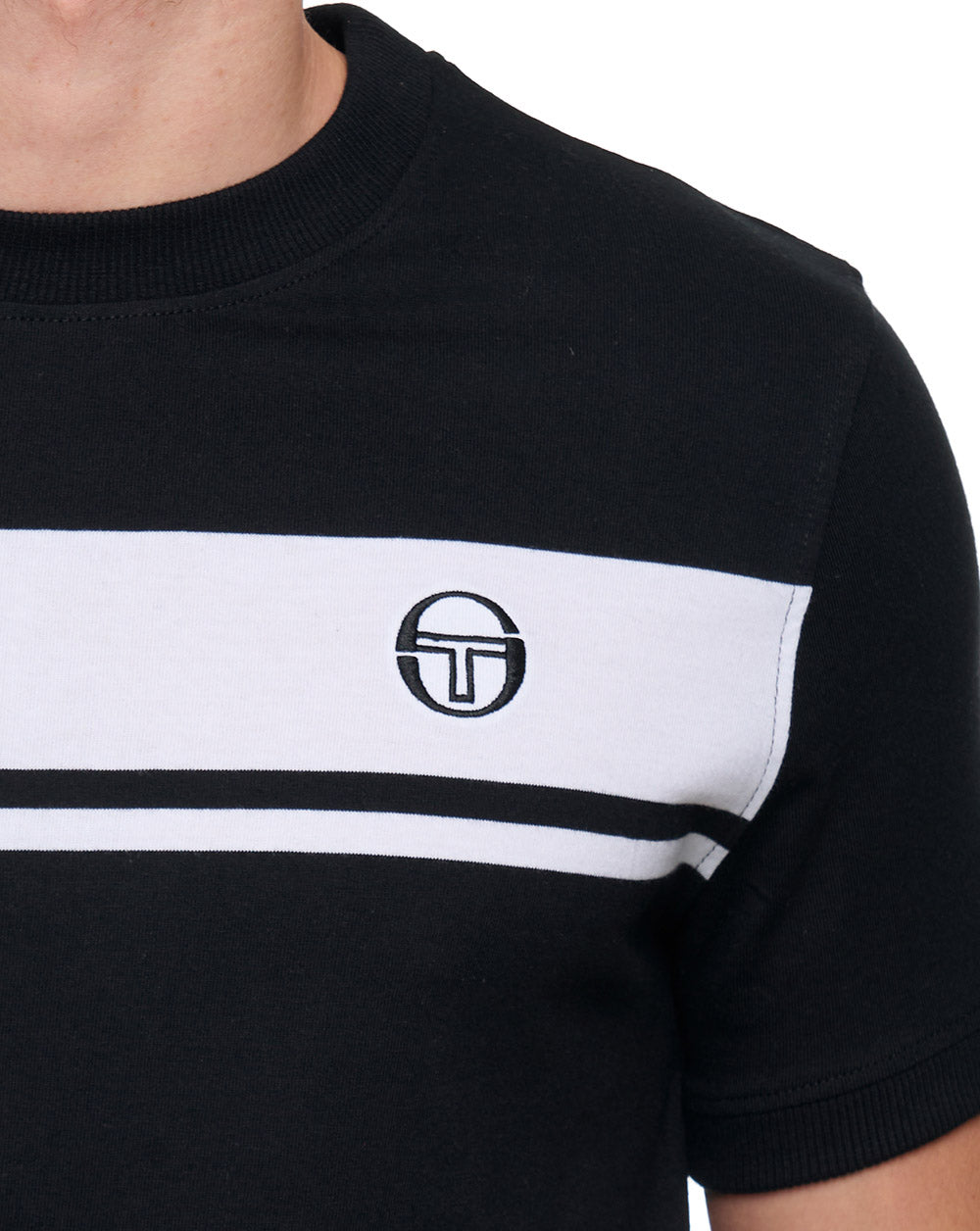 Sergio Tacchini Masters T Shirt Black/White