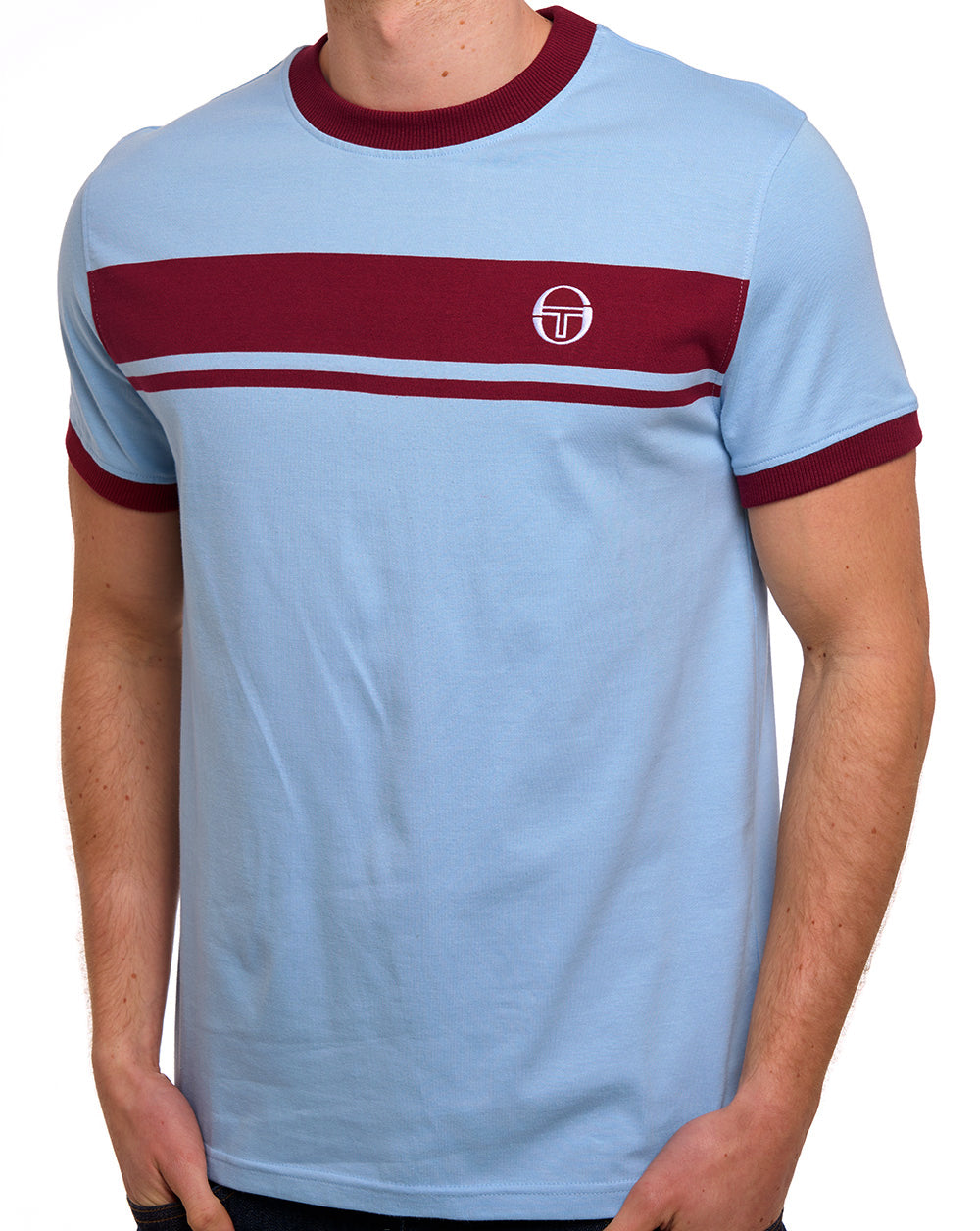 Sergio Tacchini Masters T Shirt Sky/Claret