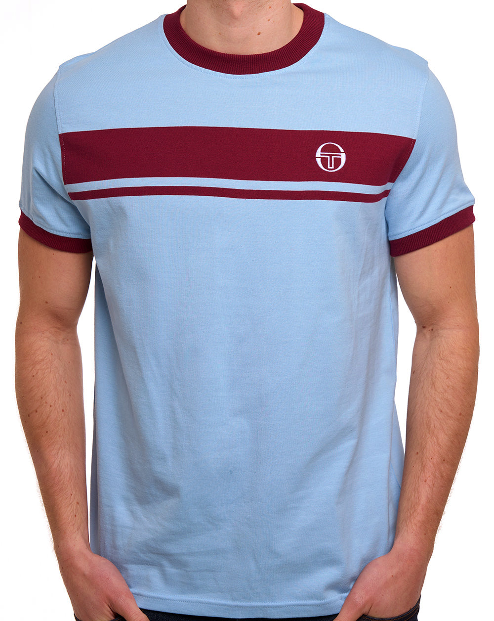 Sergio Tacchini Masters T Shirt Sky/Claret