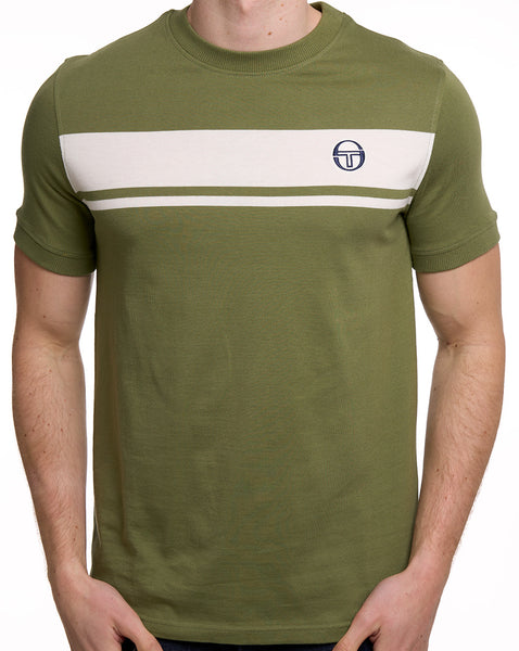 Sergio Tacchini Masters T Shirt Loden Green/Gardenia