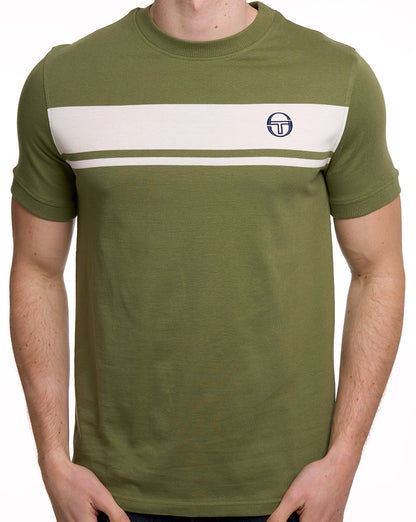 Sergio Tacchini Masters T Shirt Loden Green/Gardenia