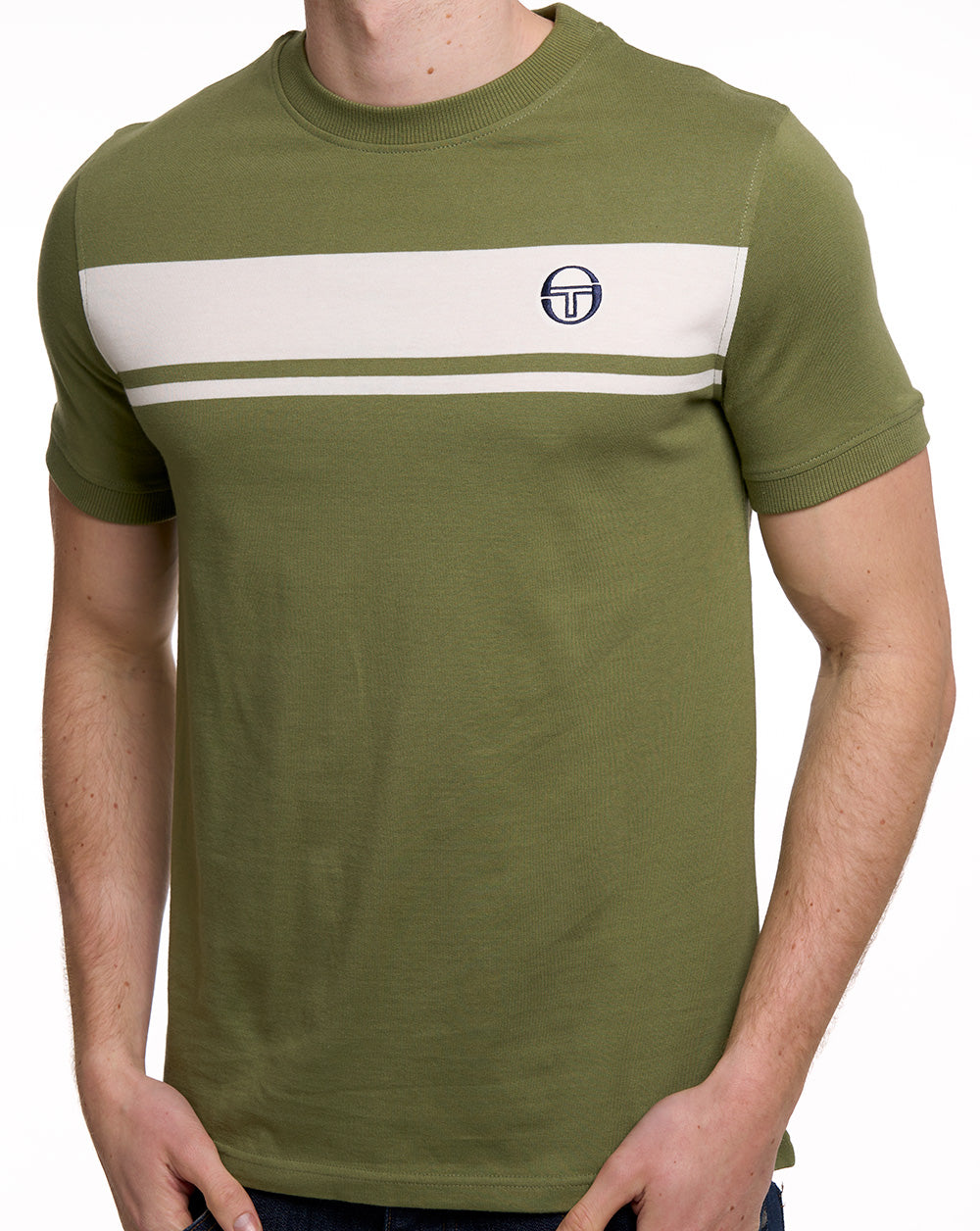 Sergio Tacchini Masters T Shirt Loden Green/Gardenia