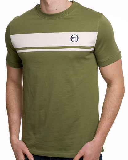 Sergio Tacchini Masters T Shirt Loden Green/Gardenia