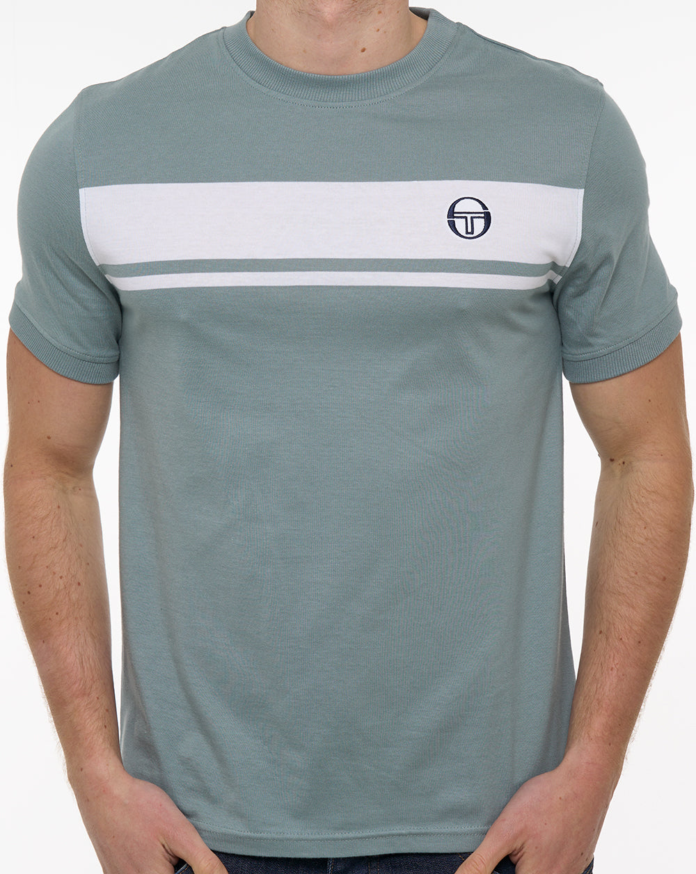 Sergio Tacchini Masters T Shirt Lead/White