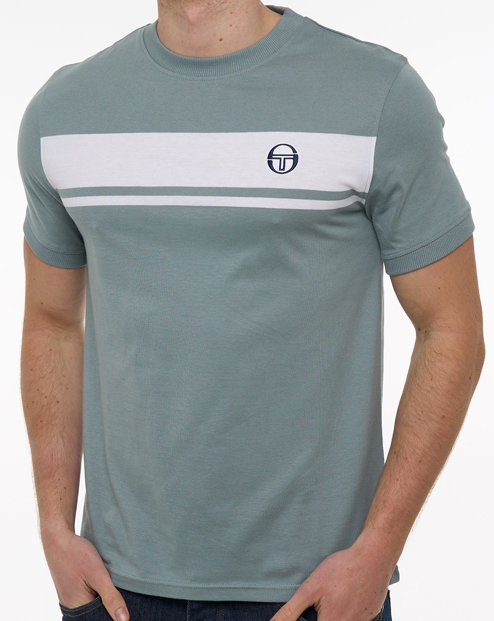 Sergio Tacchini Masters T Shirt Lead/White