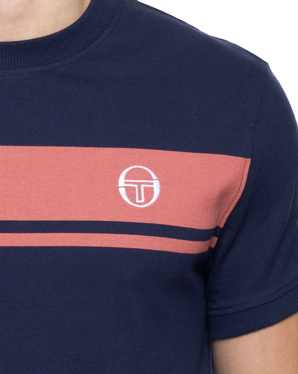Sergio Tacchini Masters T Shirt Navy Blue/Light Brown